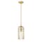 Z-Lite Alverton 1 Light Mini Pendant, Rubbed Brass & Clear 3036MP-RB - alternate 1